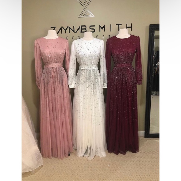 Pink beaded dress with belt - Picture 12 of 14